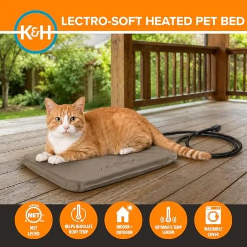 K&H Pet Products Lectro-Soft Outdoor Heated Bed 14x18in | Thermostatic, Waterproof, Safe thumbnail 2