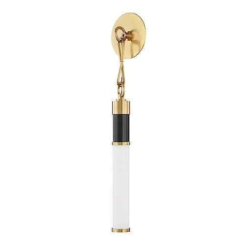 Hudson Valley Lighting Huntington 1-Light Wall Sconce | Aged Brass/Old Bronze Finish | Made of Brass & Glass | 26.25" H Profile thumbnail 1