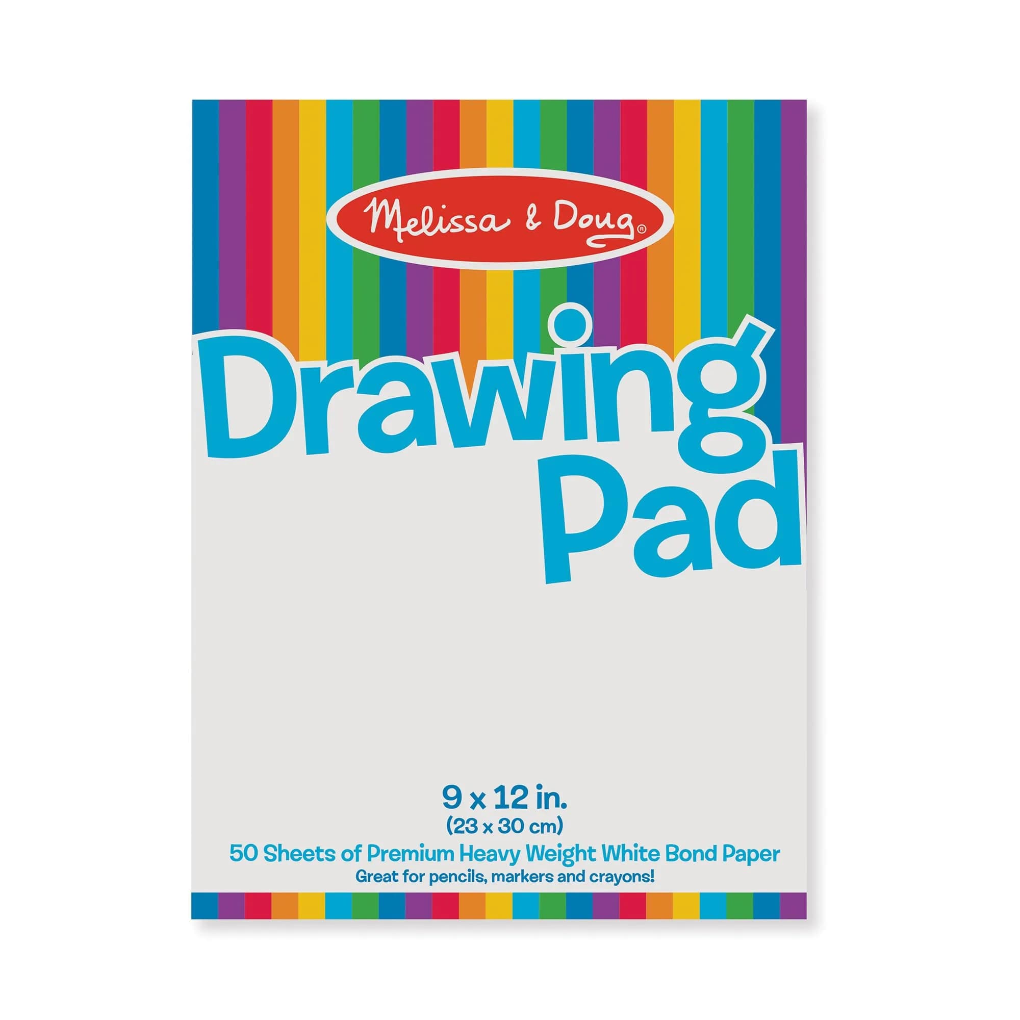 Melissa & Doug 9x12 Drawing Pad 50 Sheets Heavyweight Bond Paper | Large Kids Art Sketchbook for Creative Expression