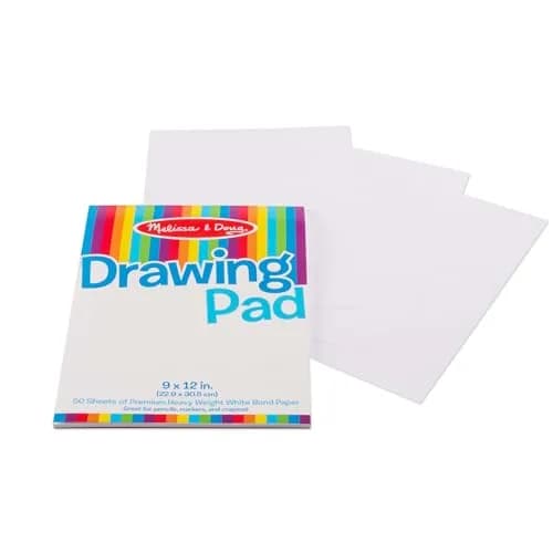 Melissa & Doug 9x12 Drawing Pad 50 Sheets Heavyweight Bond Paper | Large Kids Art Sketchbook for Creative Expression thumbnail 3