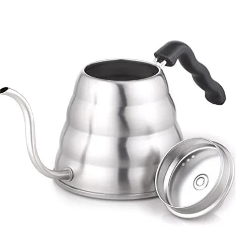 HARIO V60 Buono Stovetop Gooseneck Kettle, 1.2L Silver | Precise Pouring for Coffee & Tea thumbnail 2