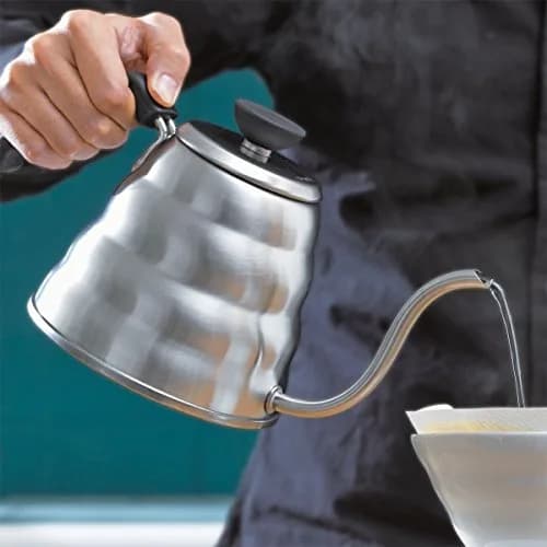 HARIO V60 Buono Stovetop Gooseneck Kettle, 1.2L Silver | Precise Pouring for Coffee & Tea thumbnail 3