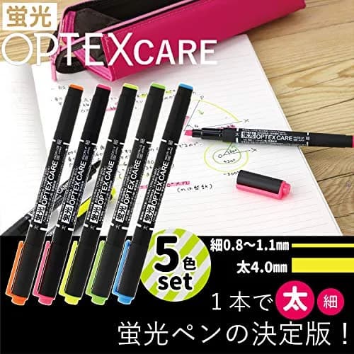 ゼブラ WKCR1-5C Highlighter Set of 5 Colors | Vibrant, Water-Based, Long-Lasting (70-120 chars) thumbnail 2
