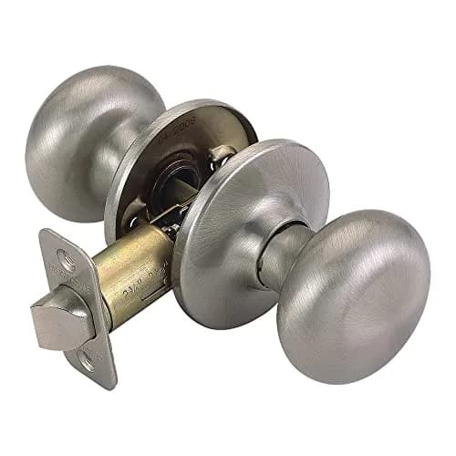 Design House Cambridge Passage Door Knob, Satin Nickel, 2-Way Adjustable, Fits 1.375-1.75 Inch Doors thumbnail 1