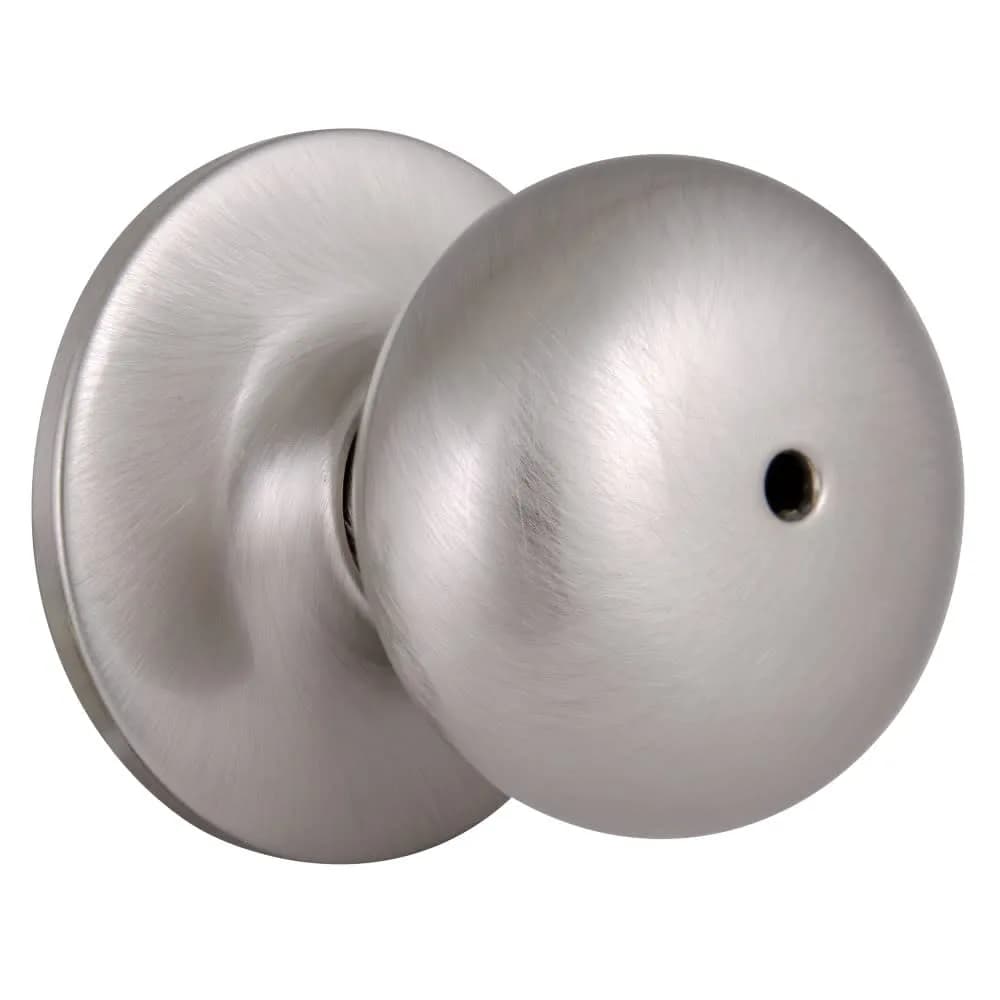 Design House Cambridge Privacy Door Knob, Satin Nickel | ANSI Grade-3 Certified Residential Security - view 7