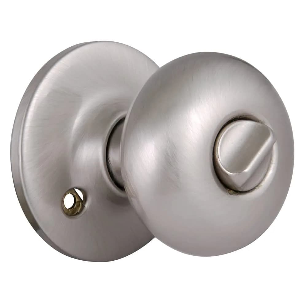 Design House Cambridge Privacy Door Knob, Satin Nickel | ANSI Grade-3 Certified Residential Security - view 8