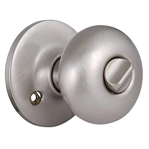 Design House Cambridge Privacy Door Knob, Satin Nickel | ANSI Grade-3 Certified Residential Security thumbnail 8