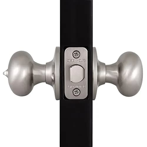 Design House Cambridge Privacy Door Knob, Satin Nickel | ANSI Grade-3 Certified Residential Security thumbnail 9