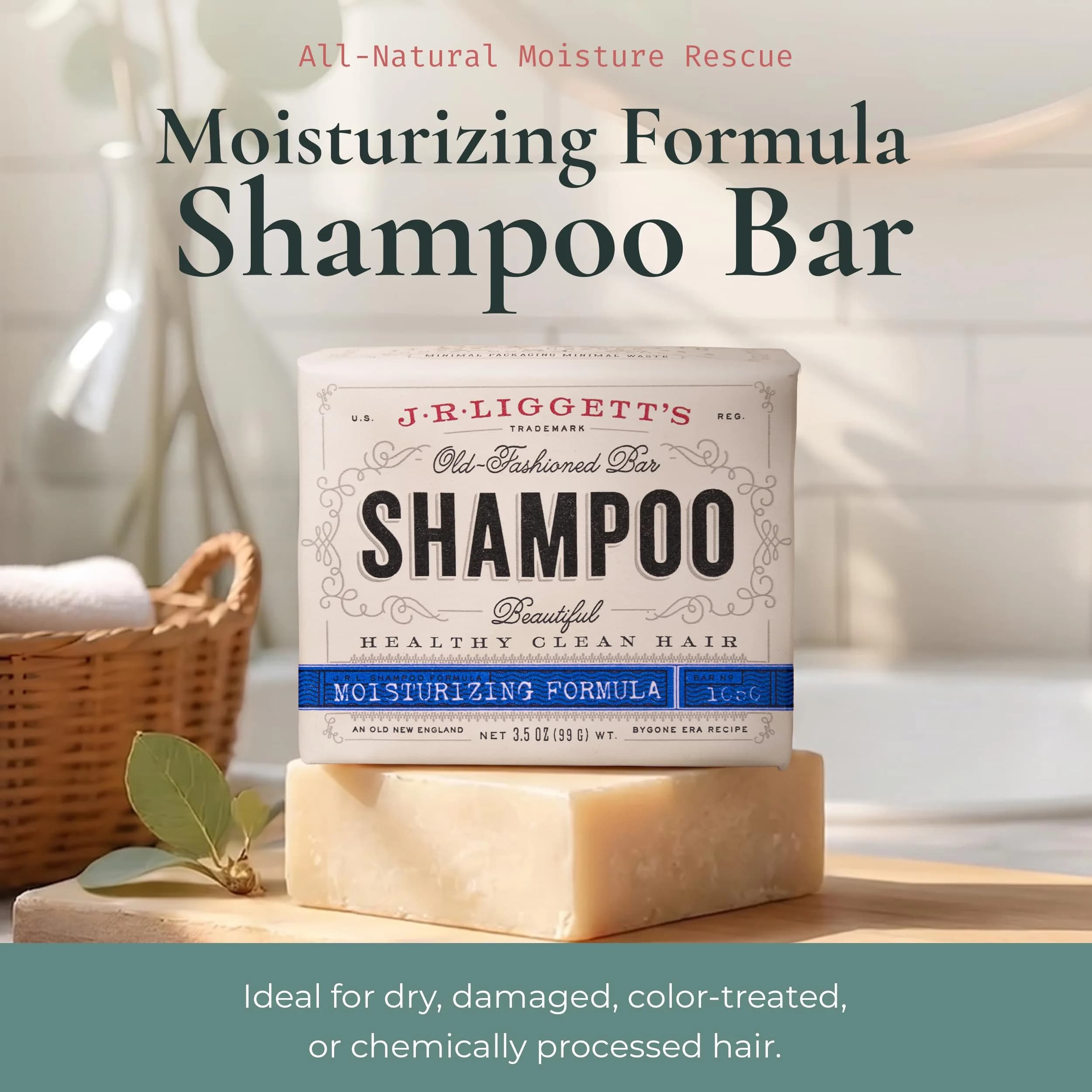 J·R·LIGGETT'S Natural Shampoo Bar 3.5 oz (1-pack) | Moisturizing Hair Formula for Dry, Damaged Hair - view 2