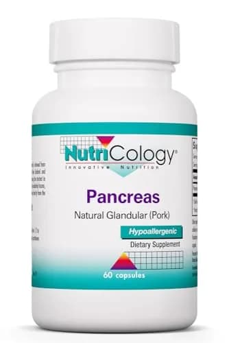 Allergy Research Group Pancreas Pork, Freeze Dried Digestive, 60 Count | Supports Digestive Enzymes & Glandular Bioactivity thumbnail 1