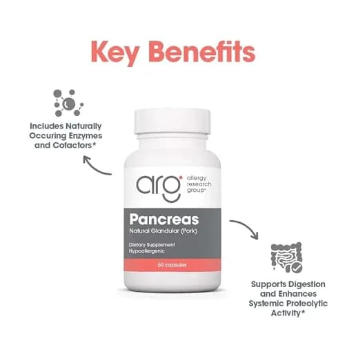 Allergy Research Group Pancreas Pork, Freeze Dried Digestive, 60 Count | Supports Digestive Enzymes & Glandular Bioactivity thumbnail 5