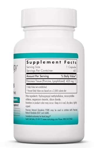 Allergy Research Group Pancreas Pork, Freeze Dried Digestive, 60 Count | Supports Digestive Enzymes & Glandular Bioactivity thumbnail 2