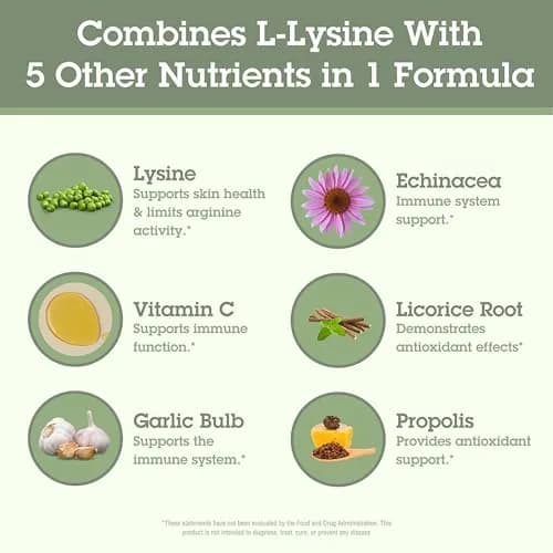 Quantum SuperLysine+ 1500mg L-Lysine Tablets | Immune & Lip Support, 90 Count thumbnail 4