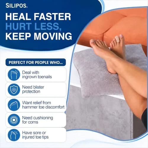 Silipos Digital Cap Gel Toe Cap for Corns & Ingrown Nails 8 Pack | Reusable Toe Protection for Sore & Injured Toes thumbnail 3