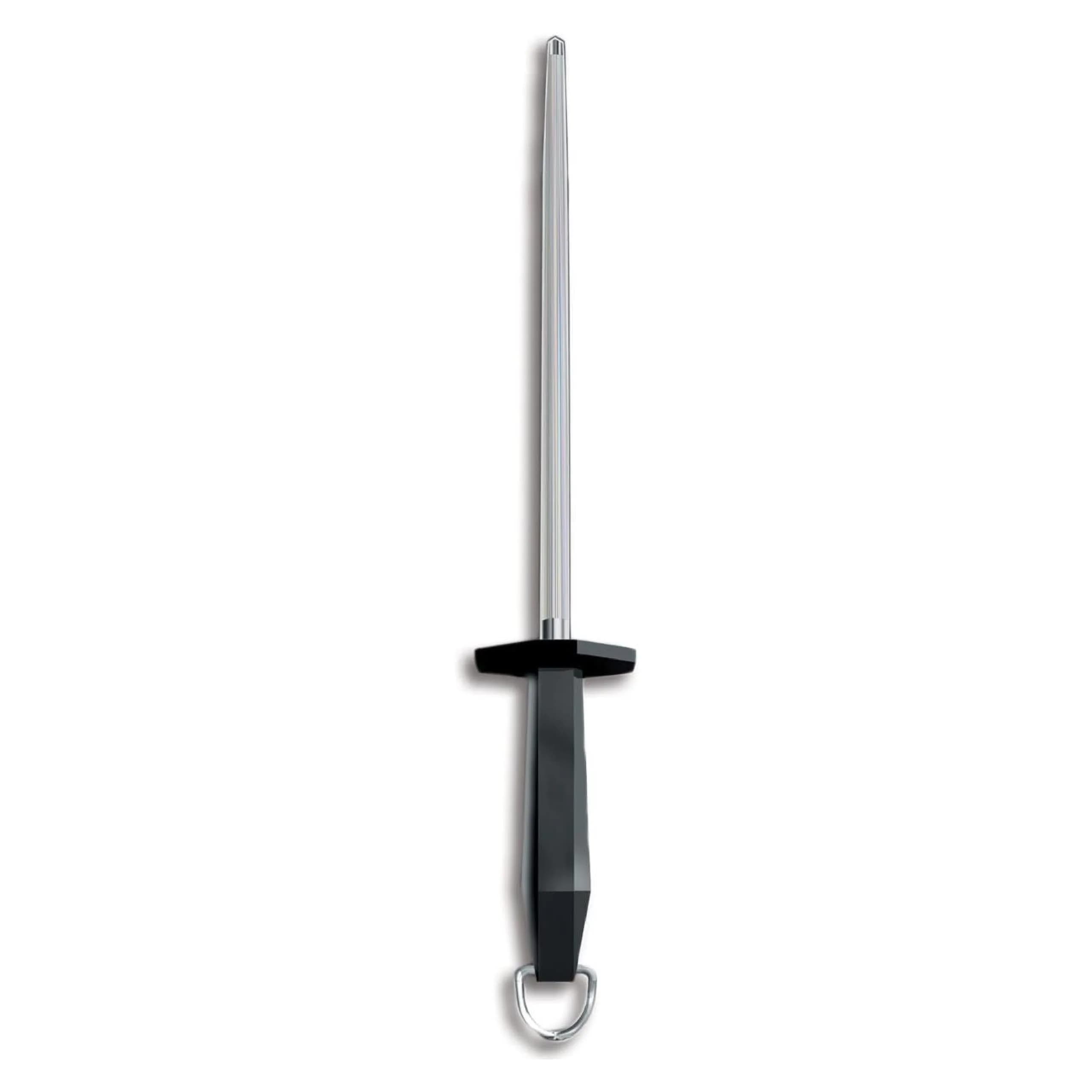 Victorinox Swiss Classic Fibrox Honing Steel 10-Inch (25.4 cm) | Maintains Knife Sharpness — Black