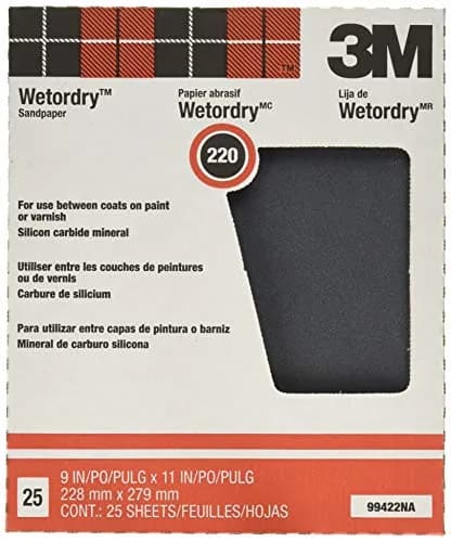 3M Pro-Pak Wetordry Sanding Sheets, 9 in. x 11 in., 200A Grit, 25 sheets | Silicon Carbide, Waterproof Finish thumbnail 1