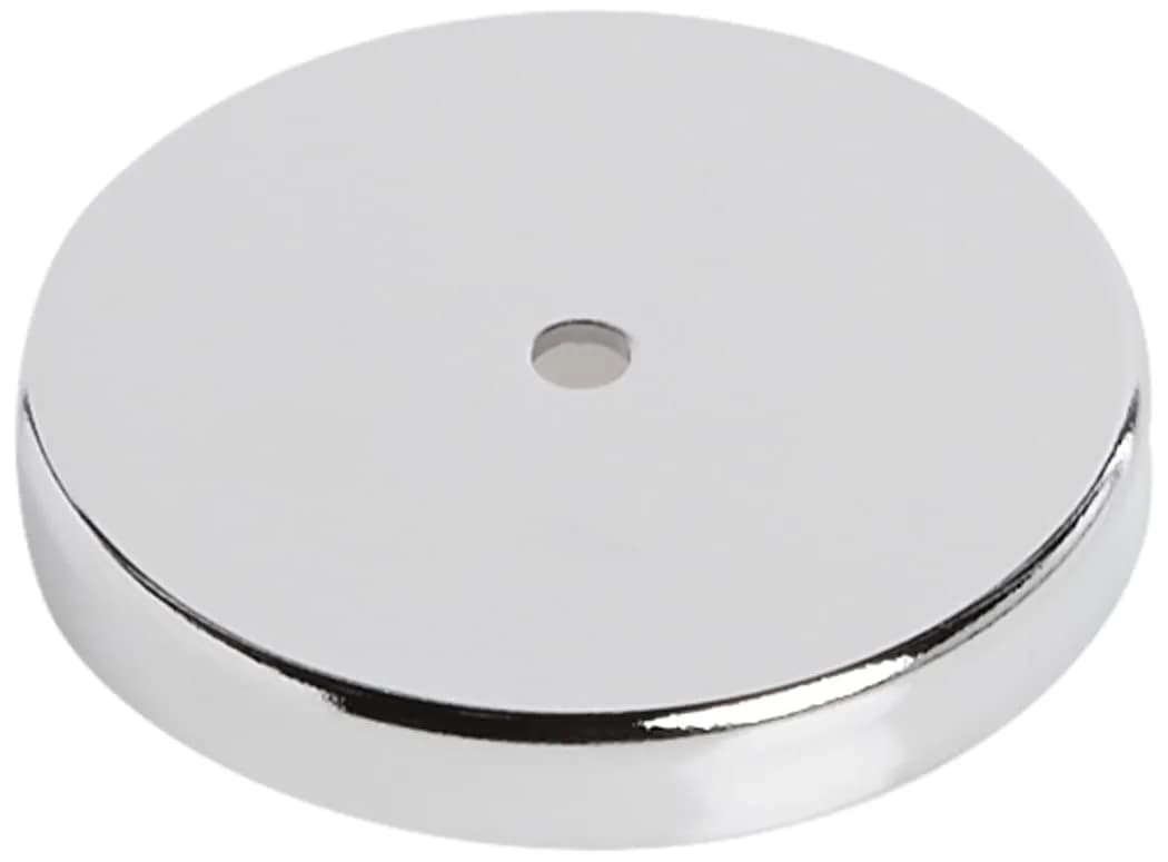 Magnet Source Round Base Magnet 8.1 cm (3.19") | Industrial Grade Holding Power — Silver