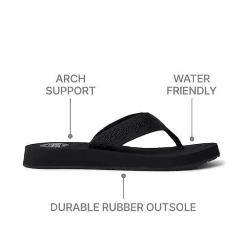 REEF Sandy Womens Beach Flip Flop | Woven Strap, Recycled PET, Casual Comfort (70-120 chars) thumbnail 6