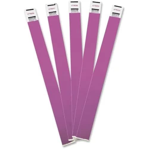 Advantus Tyvek Numbered Wristbands Purple 100-Pack | Sequential Admission Control thumbnail 1