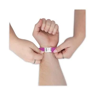 Advantus Tyvek Numbered Wristbands Purple 100-Pack | Sequential Admission Control - view 5