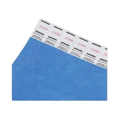 Advantus Sequentially Numbered Crowd Management Wristbands, Blue, 100/Pack | Essential for Event Access Control thumbnail 3