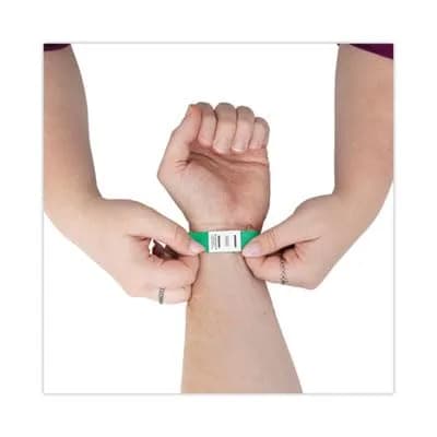 Advantus Tyvek Wristbands Green 100 Pack | Sequentially Numbered for Crowd Control thumbnail 5