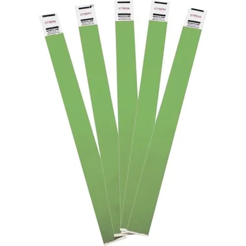 Advantus Tyvek Wristbands Green 100 Pack | Sequentially Numbered for Crowd Control thumbnail 1