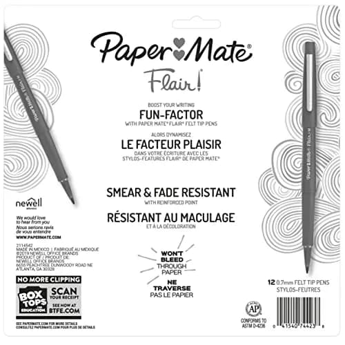 Paper Mate Flair Felt Tip Pens, Medium Point 0.7mm | Vibrant Colors for Arts & Crafts thumbnail 9