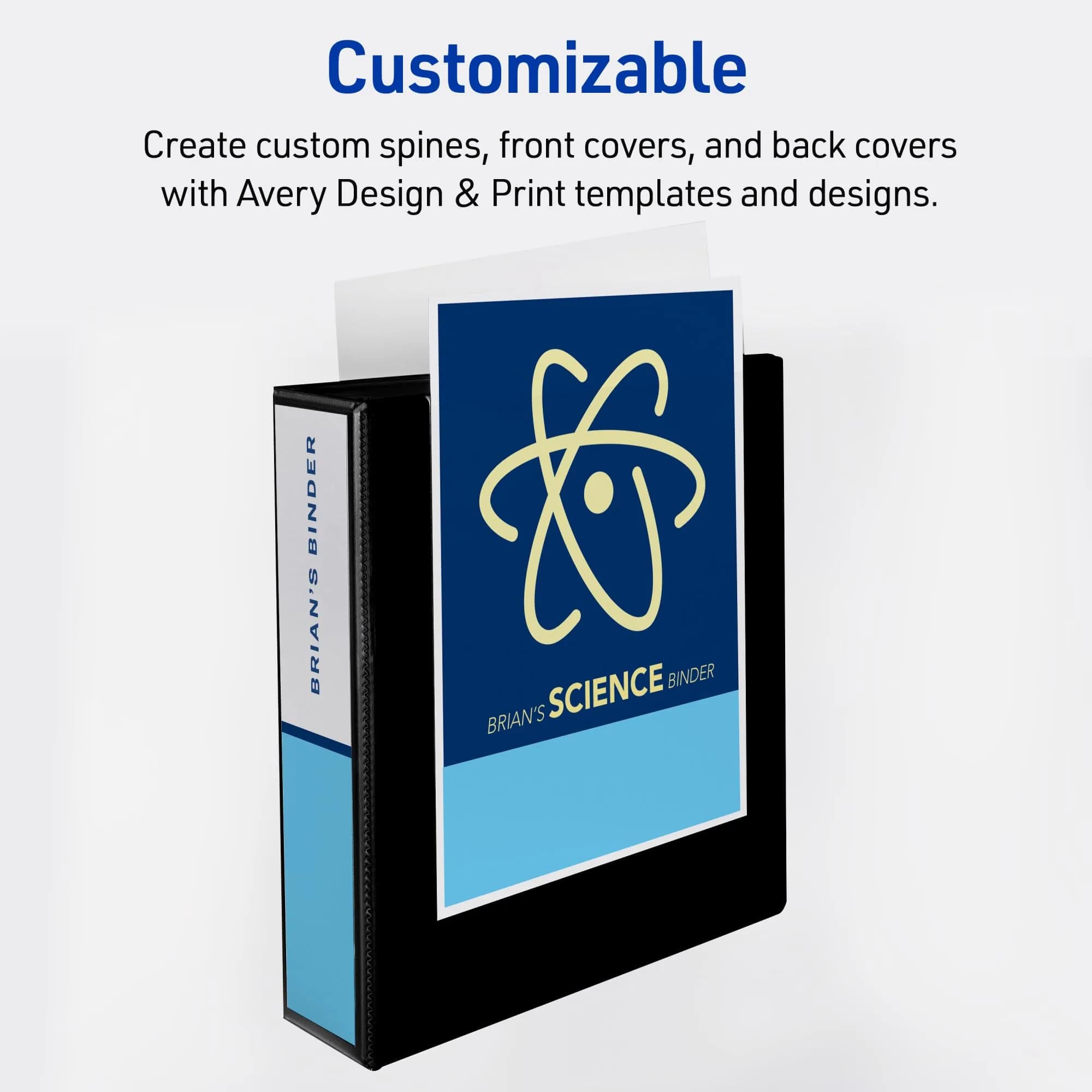 Avery Durable View 3 Ring Binder, 3" Slant Rings, 635 Sheets, 1 Black Binder | Tear-Resistant Polypropylene for School & Office - view 5