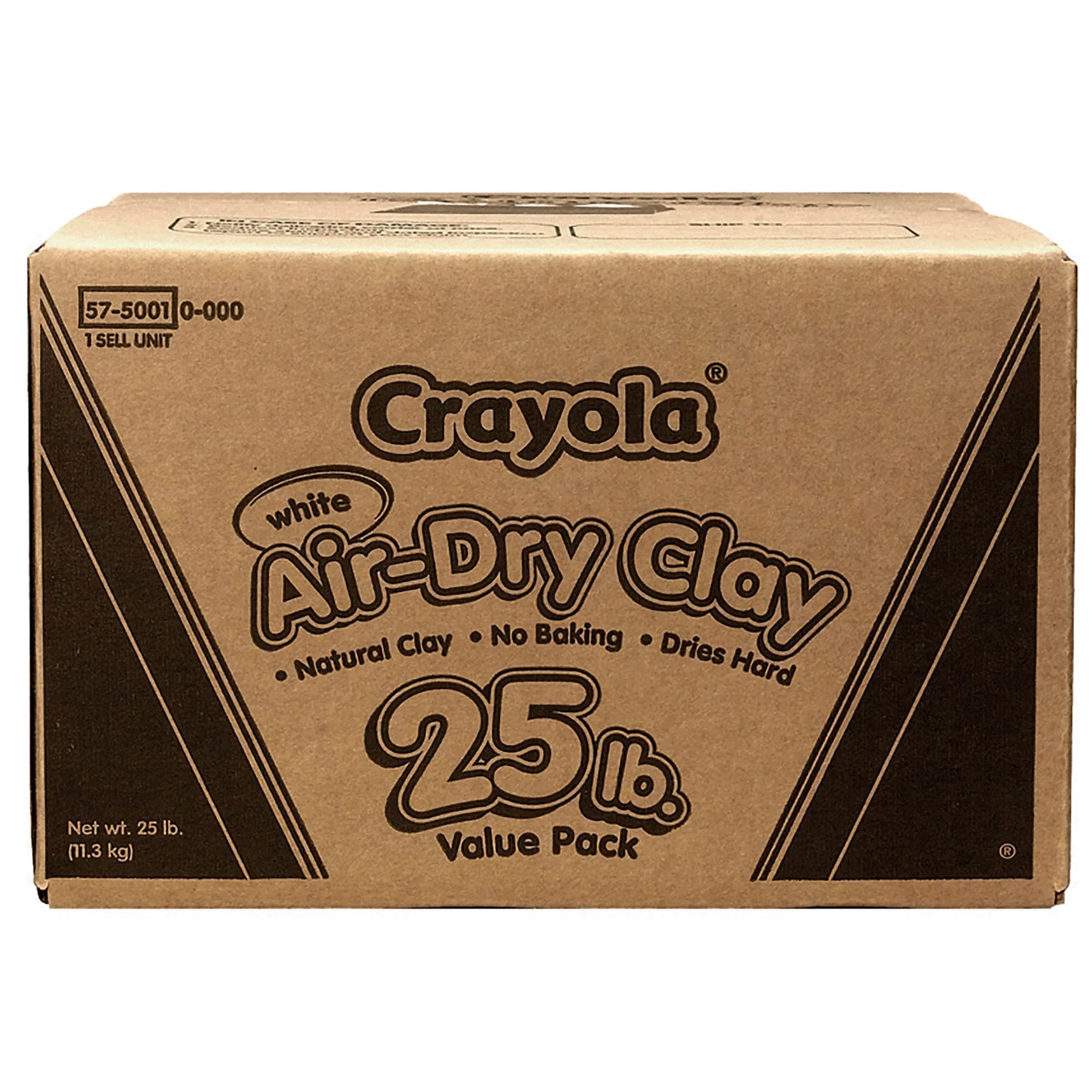 Crayola Air Dry Clay for Kids (25 lb / 11.3 kg) - Reusable Bucket of White Clay for Sculpting | Non-Toxic Arts and Crafts Supplies - view 2