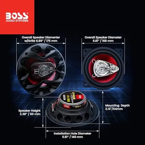 BOSS Audio Systems CH6530 6.5 Inch Car Speakers | 300 Watts, 3-Way, Full Range, Coaxial, 4 Ohms thumbnail 5