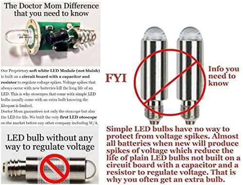 Doctor Mom Slimline Stainless LED Otoscope | Professional Healthcare Diagnostic Tool thumbnail 2