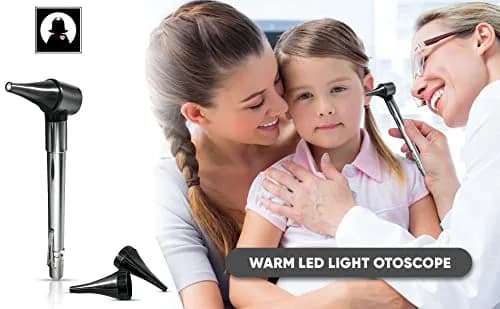 Doctor Mom Slimline Stainless LED Otoscope | Professional Healthcare Diagnostic Tool thumbnail 3
