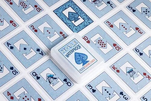 Hoyle Waterproof Clear Plastic Playing Cards 1 Deck (7.8cm x 2.2cm x 10cm) | ASTM-Tested for Outdoor Pool & Travel thumbnail 2