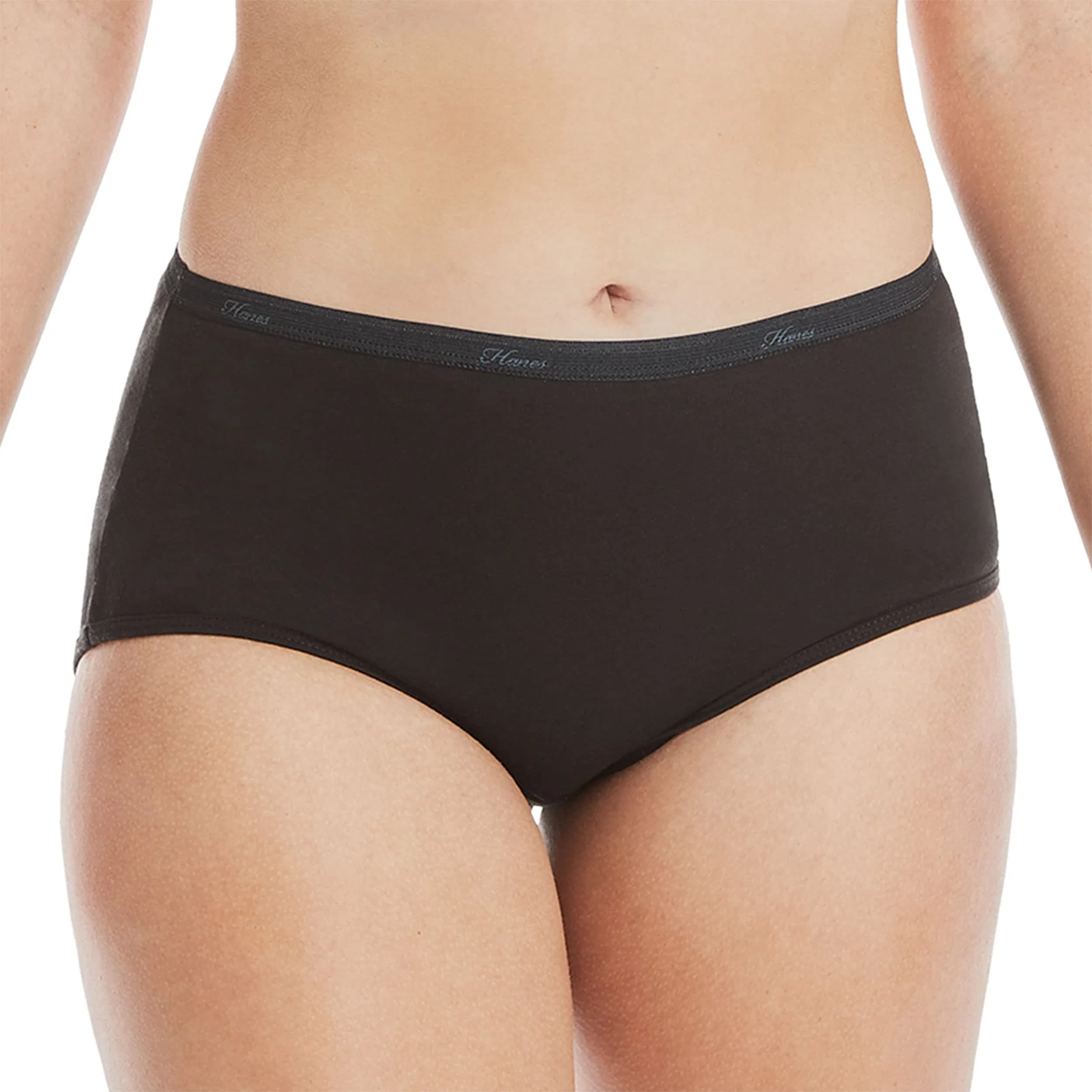 Hanes Womens High-waisted Panties 6-pack 15cm (6in) | Moisture-wicking Cotton Briefs for Everyday Comfort - view 2