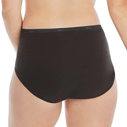 Hanes Women's Plus Size Cotton Underwear 6-Pack Brief Assorted Size 7 | Moisture-Wicking & Full Coverage thumbnail 4