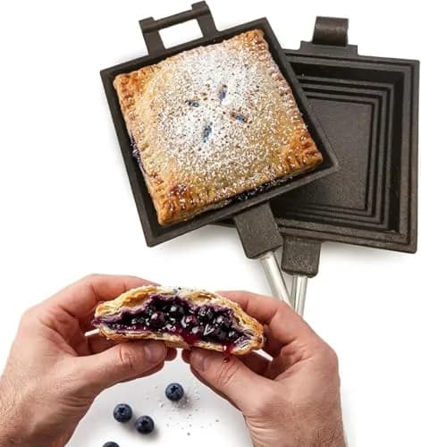 Coghlan's Cast Iron Camp Cooker - Pre-Seasoned Pie Iron Sandwich Maker for Campfire Cooking thumbnail 1