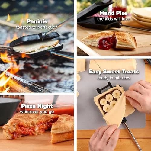 Coghlan's Cast Iron Camp Cooker - Pre-Seasoned Pie Iron Sandwich Maker for Campfire Cooking thumbnail 3
