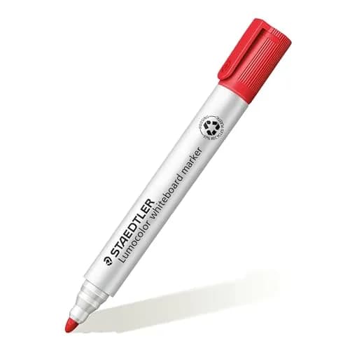 STAEDTLER Lumocolor Whiteboard Marker, Wide Bullet Tip, Box of 4 Assorted Colors (Red, Blue, Green, Black) | Refillable, Fast-Drying, 2.0mm Linewidth thumbnail 3