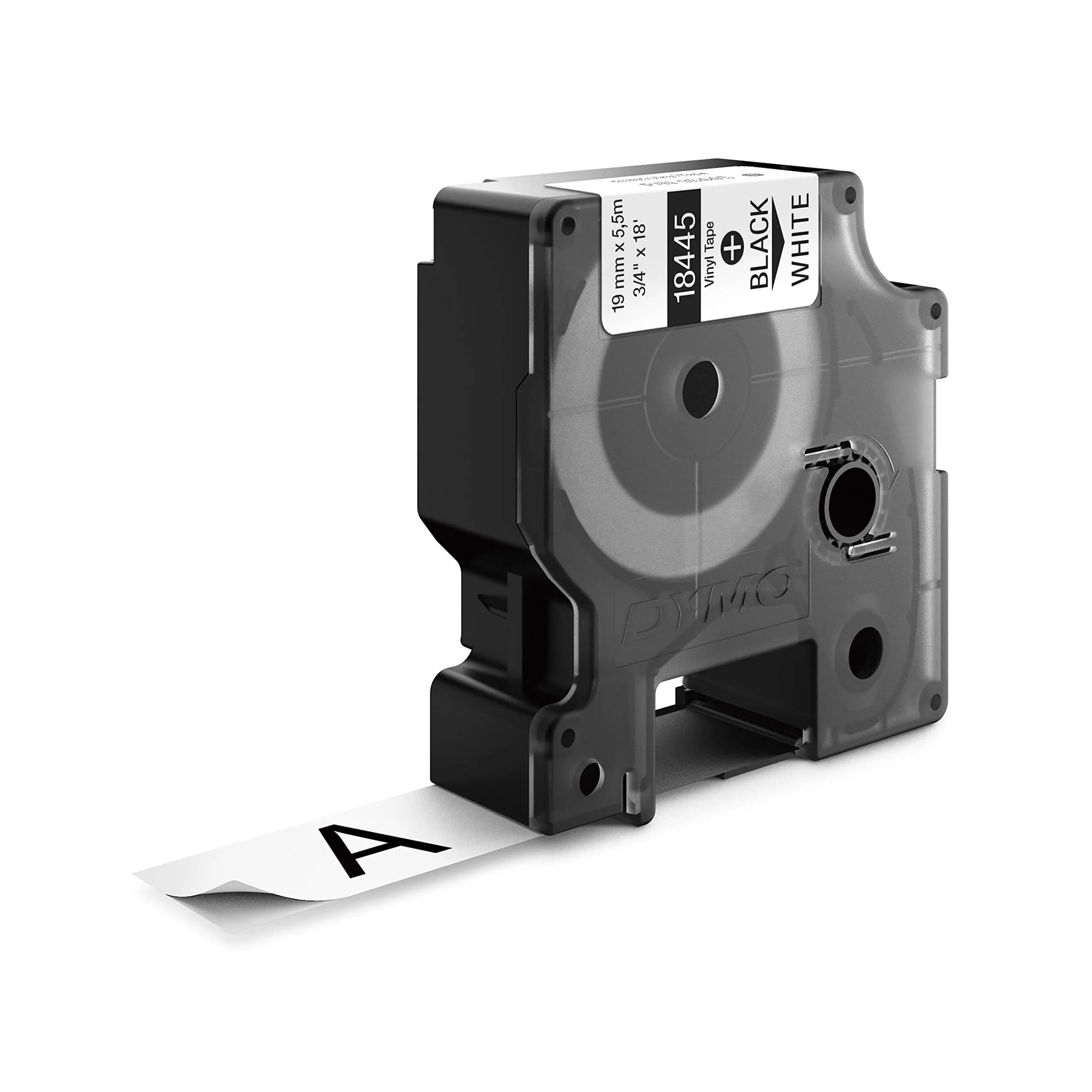 DYMO Rhino Industrial Vinyl Labels 3/4" (19mm) Black on White Tape | Weatherproof & Chemical-Resistant - view 3