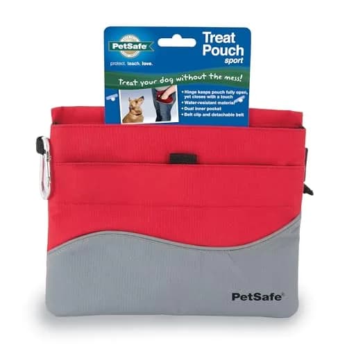 PetSafe Dog Treat Pouch Sport, Red, Standard, 7.5 in L x 6.5 in H | Waterproof, Durable & Easy to Clean thumbnail 1