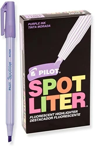 PILOT Highlighters 12-Pack | Fluorescent Purple Chisel Tip for Organizing & Color-Coding thumbnail 1