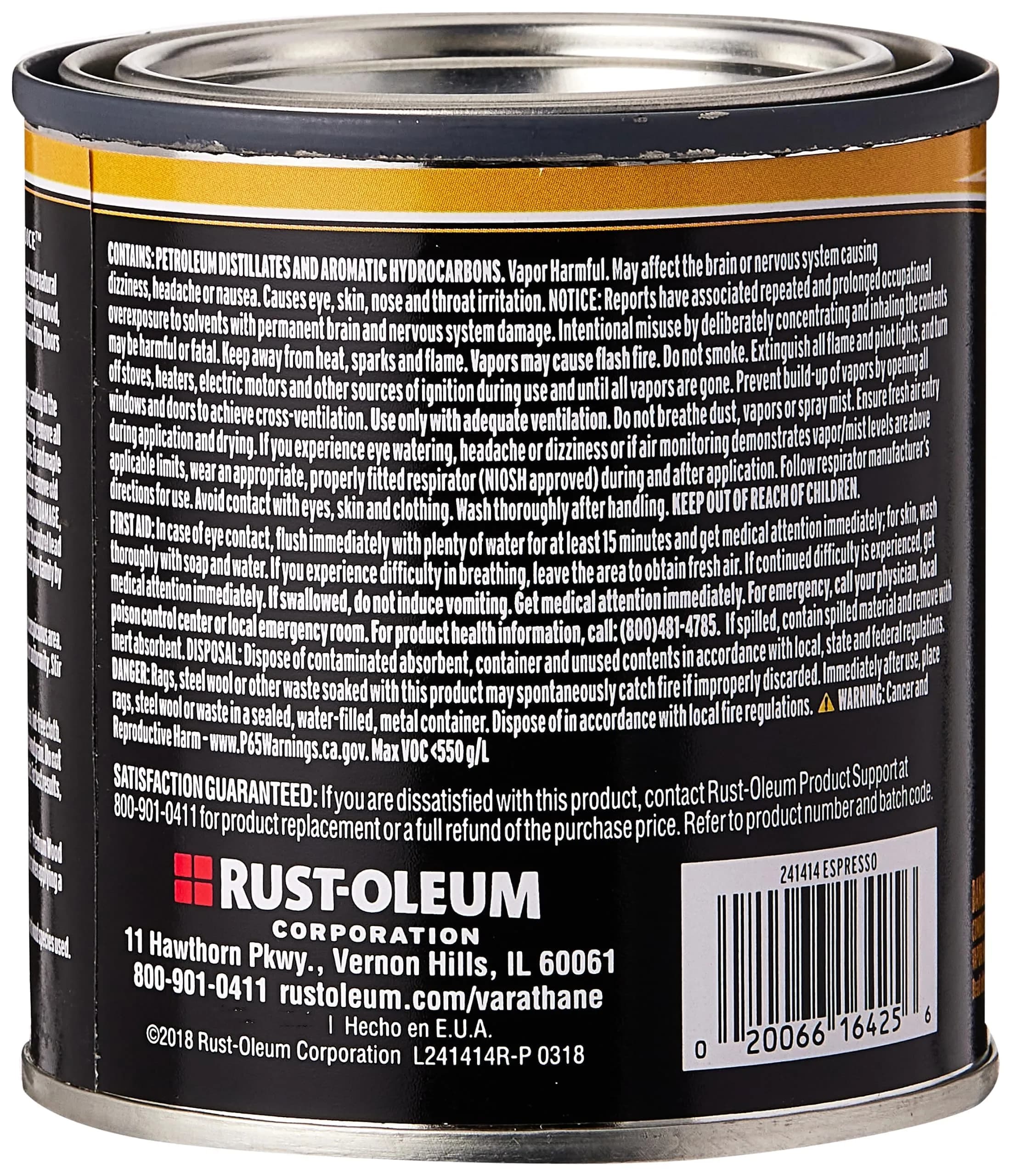 Varathane Espresso Oil-Based Wood Stain 8 fl oz (Half Pint) | Rich Deep Color for Interior Wood - view 3
