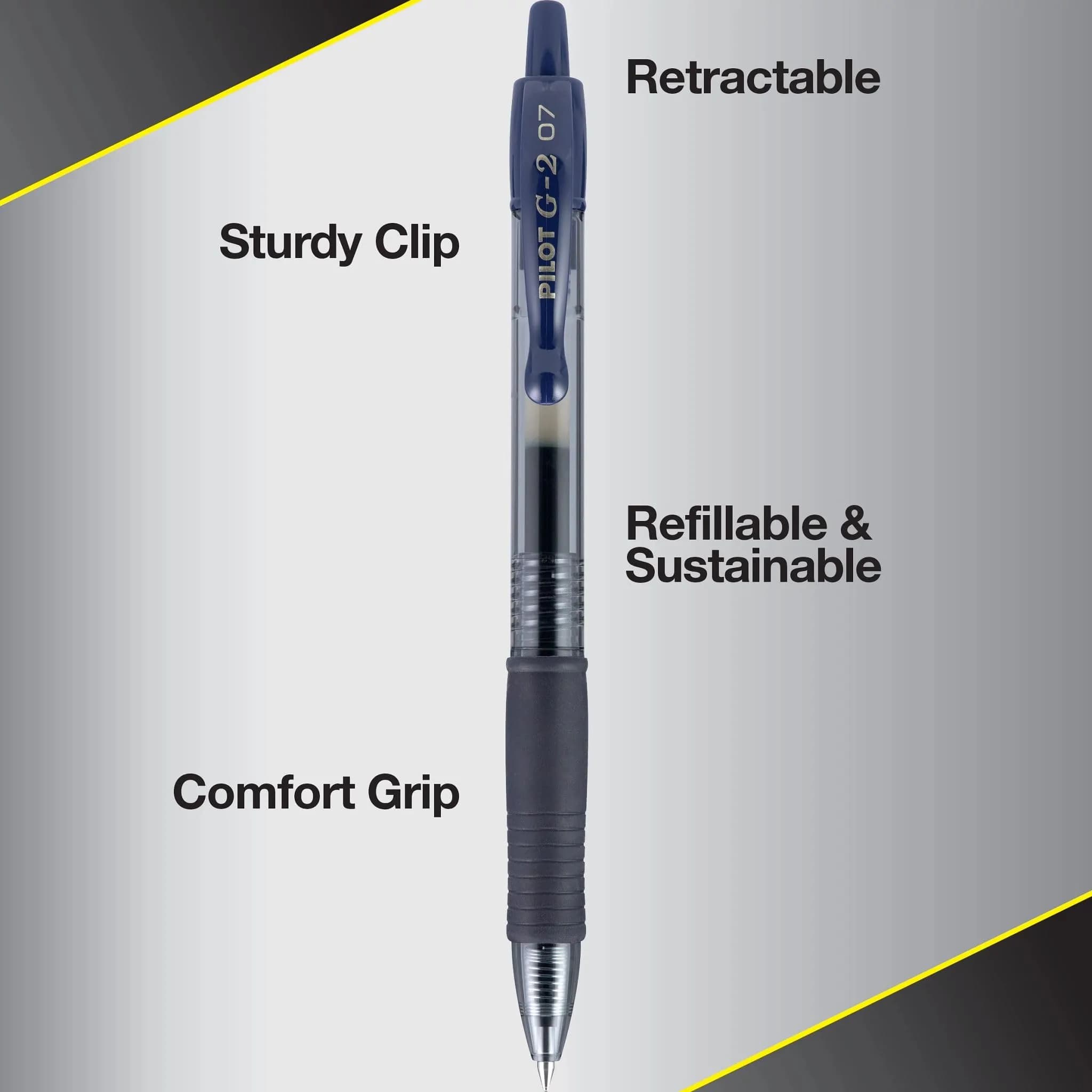 Pilot G2 Premium Gel Roller Pens, Fine Point 0.7mm, Navy Ink, 12 Count Pack | Smooth Writing for Students & Office - view 6