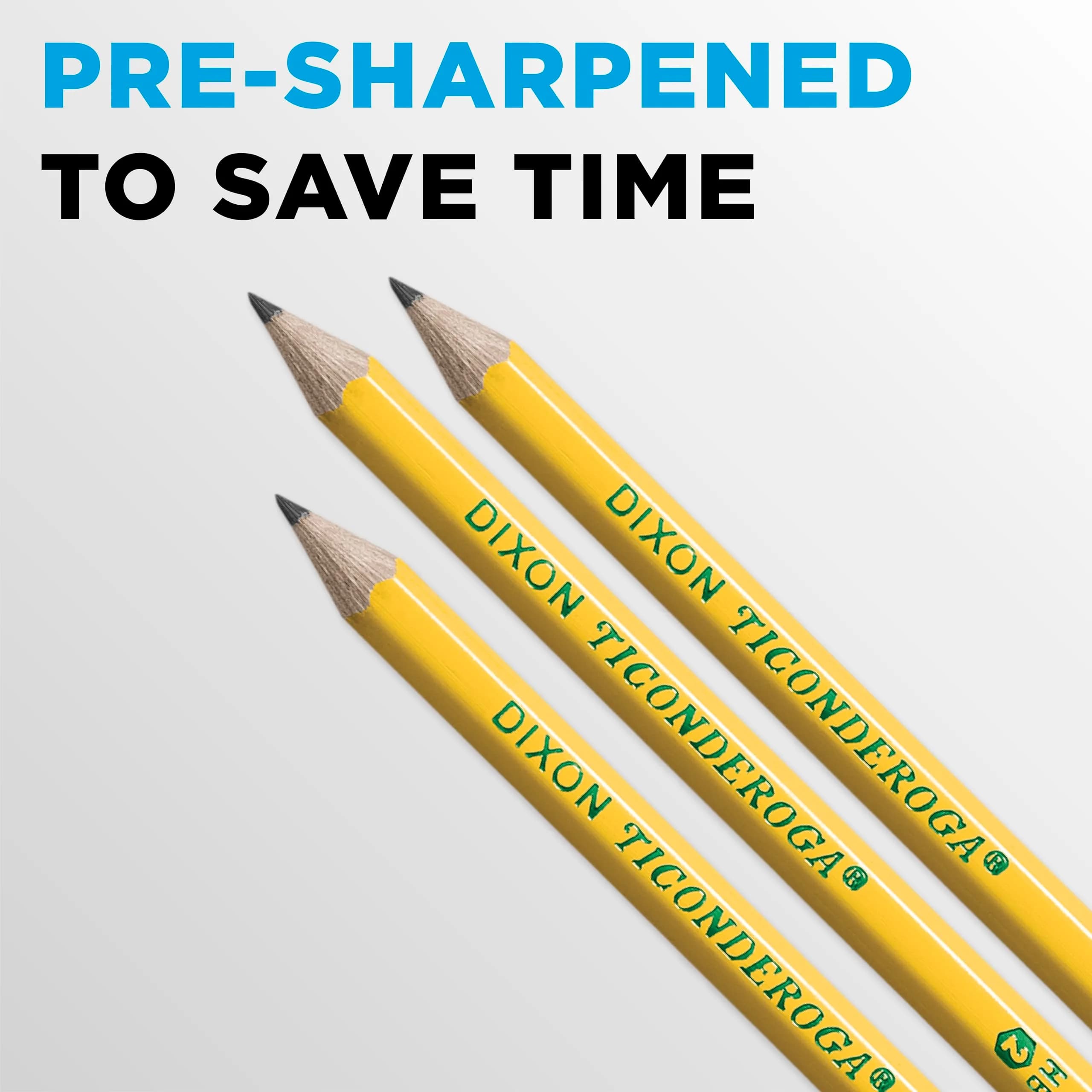 Ticonderoga Wood-Cased Pencils, Pre-Sharpened, HB Soft, Yellow, 12 Count | Writing Instrument for Students & Professionals - view 7