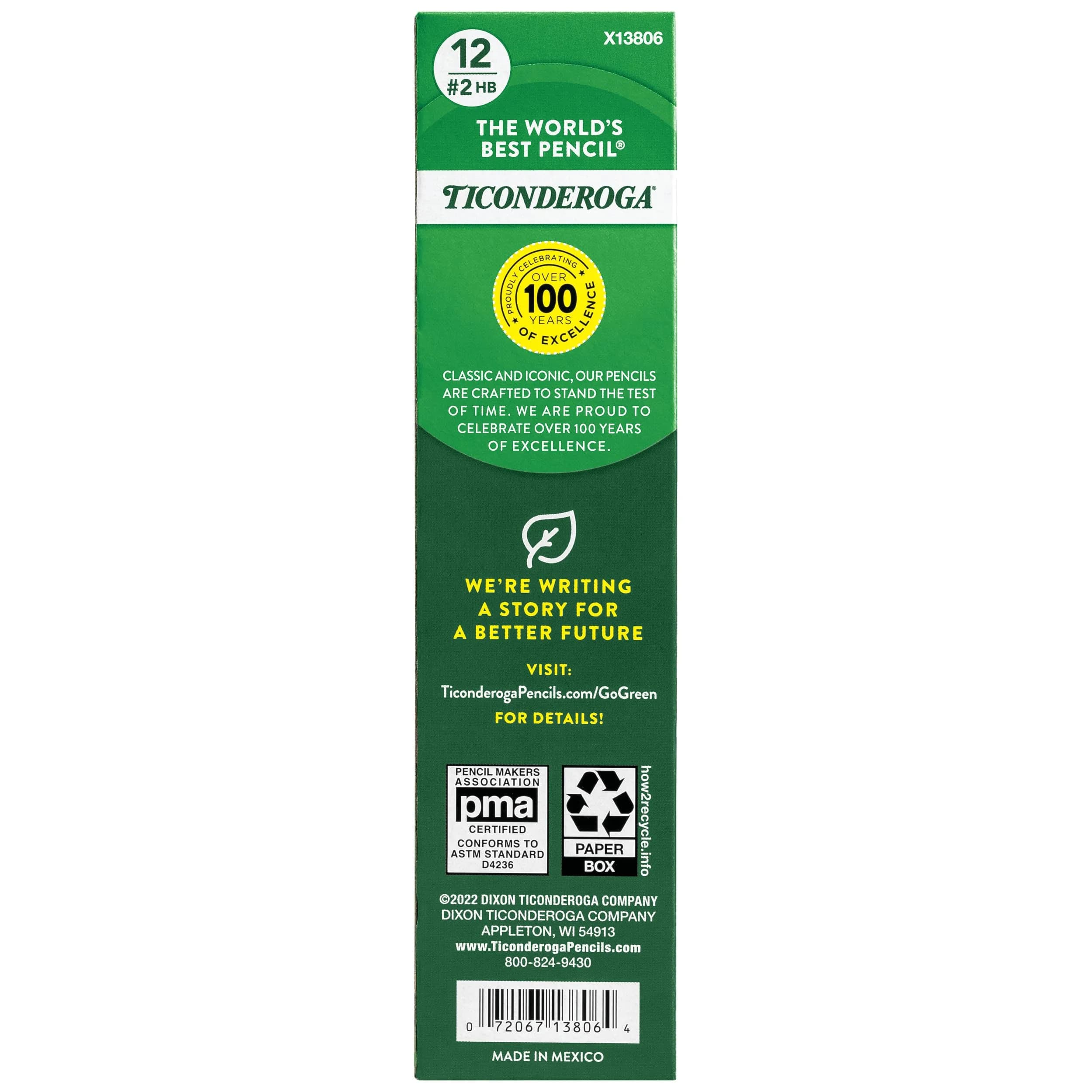 Ticonderoga Wood-Cased Pencils, Pre-Sharpened, HB Soft, Yellow, 12 Count | Writing Instrument for Students & Professionals - view 3