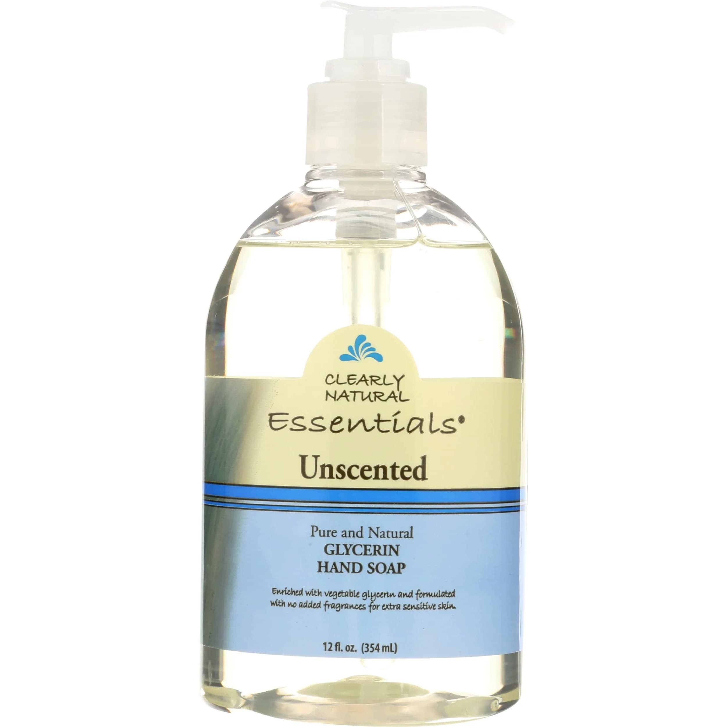 Clearly Natural Liquid Hand Soap with Aloe Vera 355ml (12 Fl Oz) | Gentle Cleanser for Sensitive Skin — white