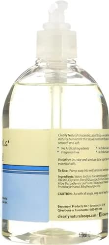 Clearly Natural Unscented Glycerin Liquid Hand Soap 355ml (12 Fl Oz) | Pure & Natural for Sensitive Skin thumbnail 6