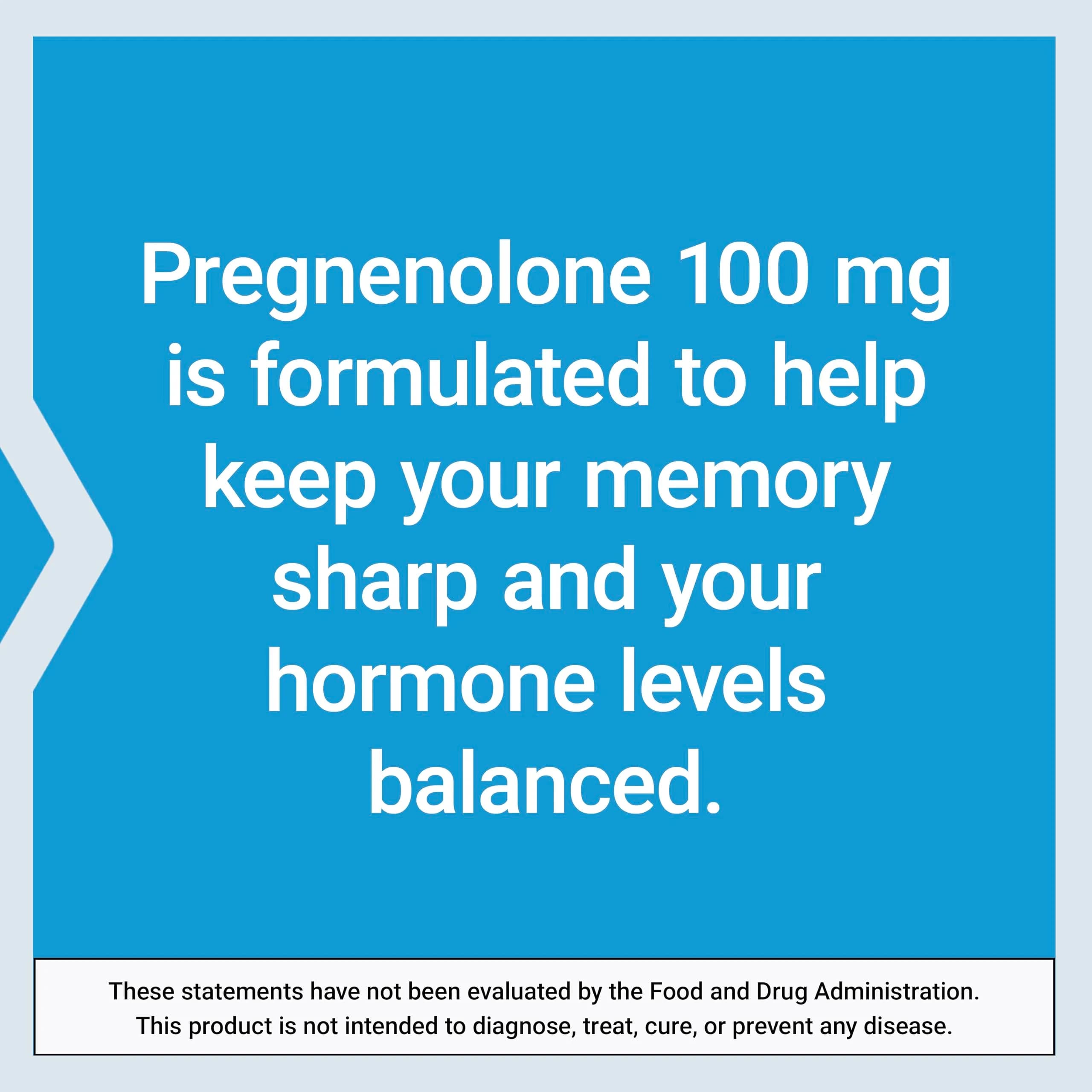 Life Extension Pregnenolone Hormone Balance Supplement 100 mg (100 Count) | Supports Cognitive Health & Mood - view 6