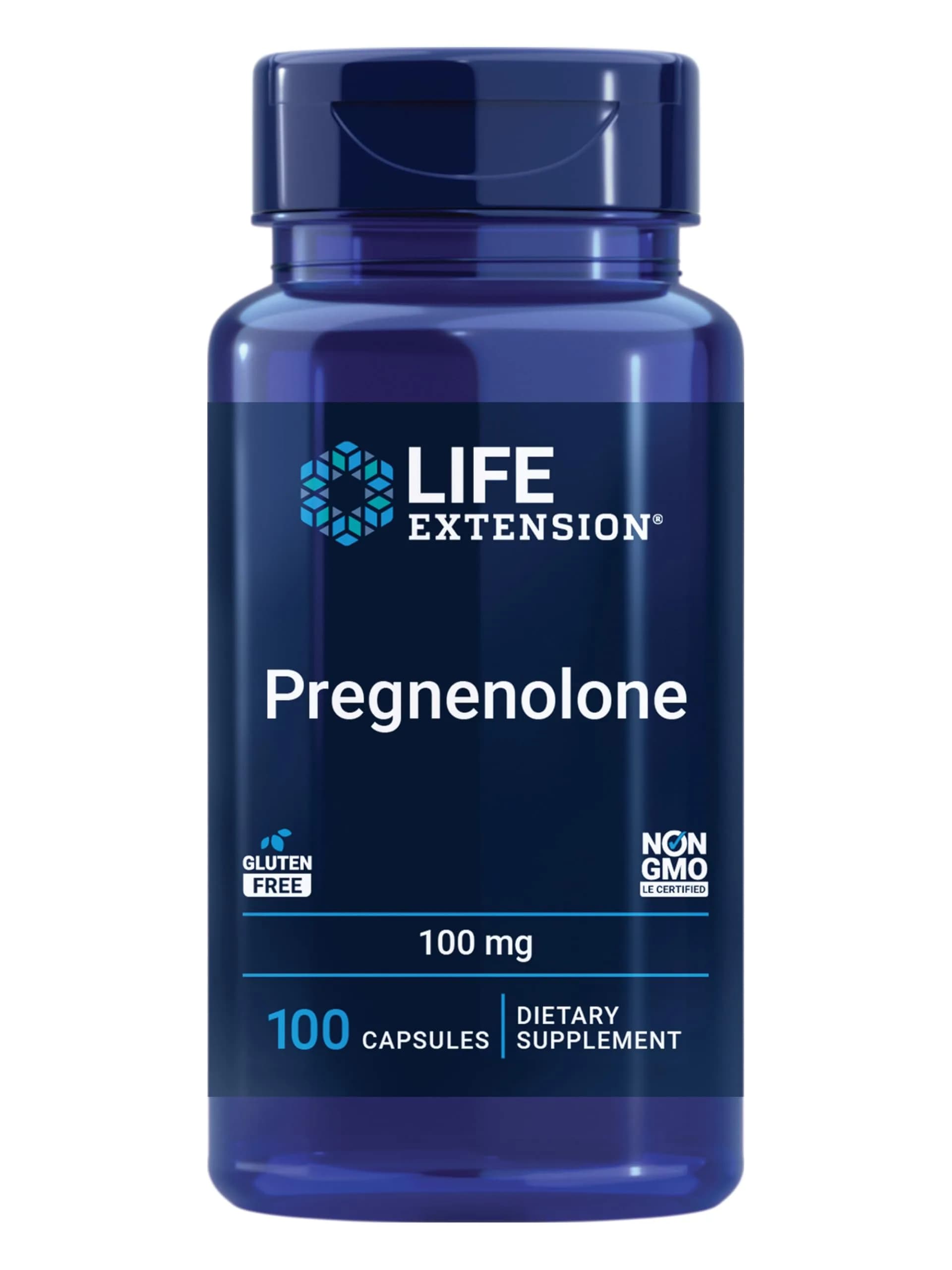 Life Extension Pregnenolone Hormone Balance Supplement 100 mg (100 Count) | Supports Cognitive Health & Mood - main product image